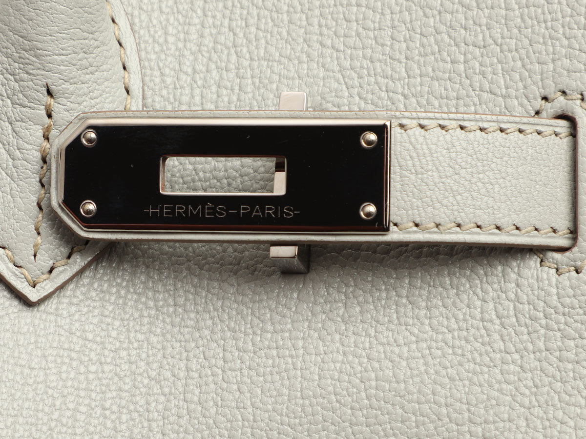 Hermès SO Gris Perle Chèvre Birkin 30 - Image 9
