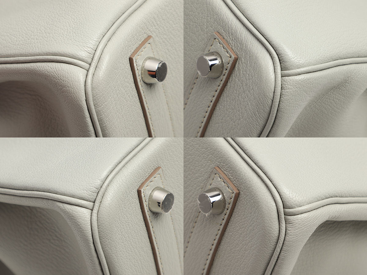 Hermès SO Gris Perle Chèvre Birkin 30 - Image 8