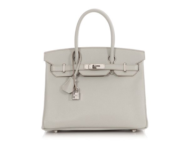Hermès SO Gris Perle Chèvre Birkin 30