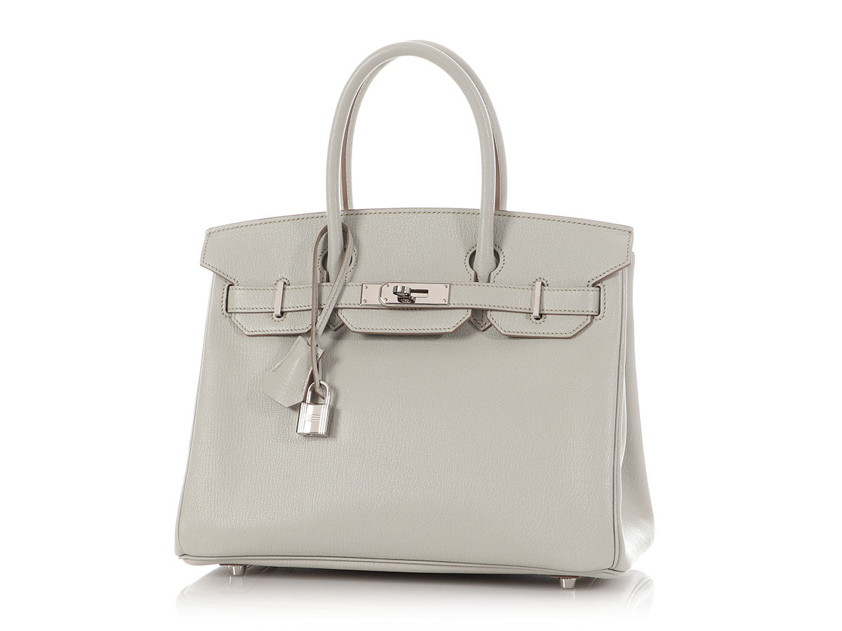 Hermès SO Gris Perle Chèvre Birkin 30 - Image 2