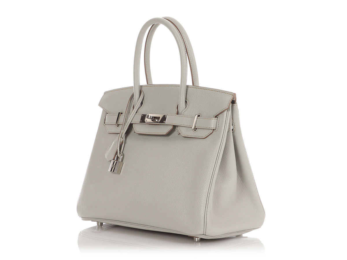 Hermès SO Gris Perle Chèvre Birkin 30 - Image 3