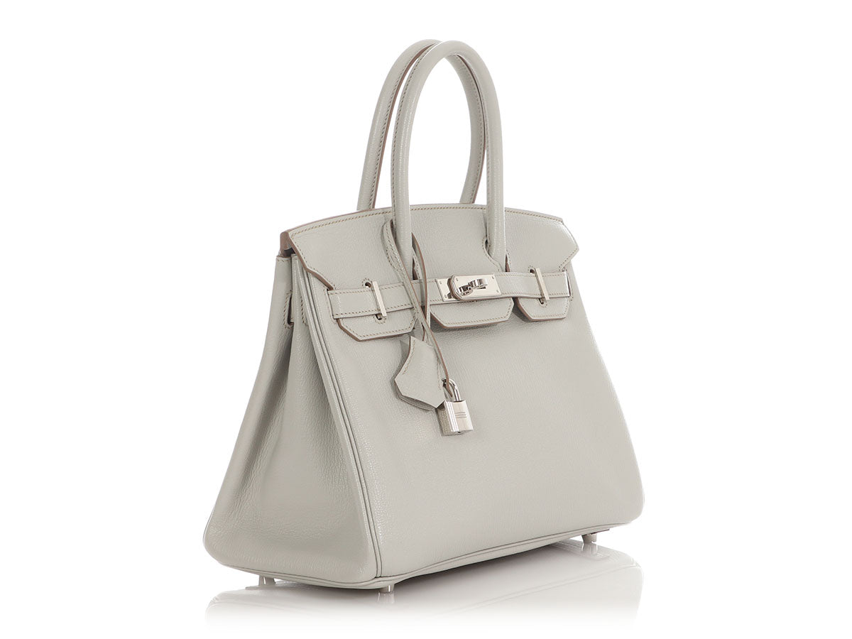 Hermès SO Gris Perle Chèvre Birkin 30 - Image 5