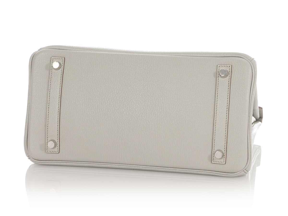 Hermès SO Gris Perle Chèvre Birkin 30 - Image 6