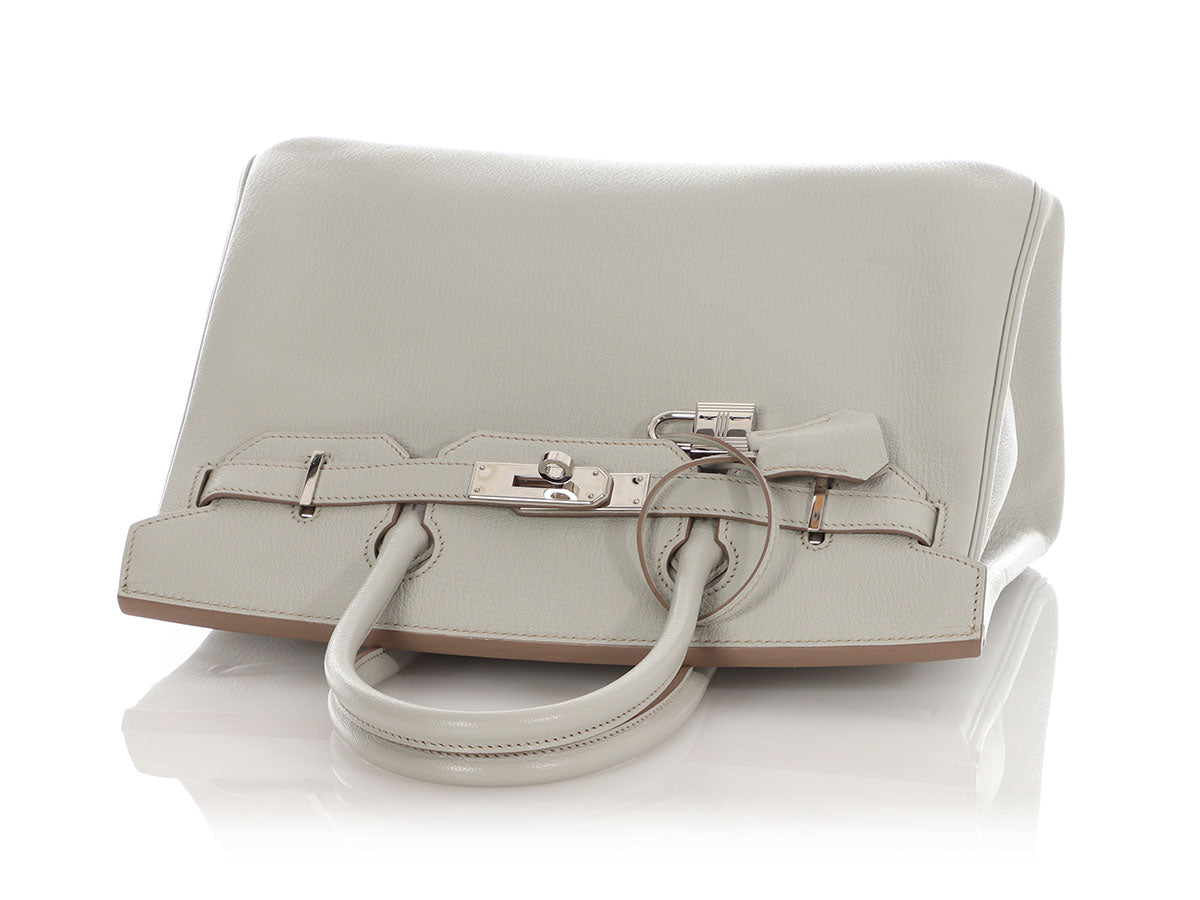 Hermès SO Gris Perle Chèvre Birkin 30 - Image 7