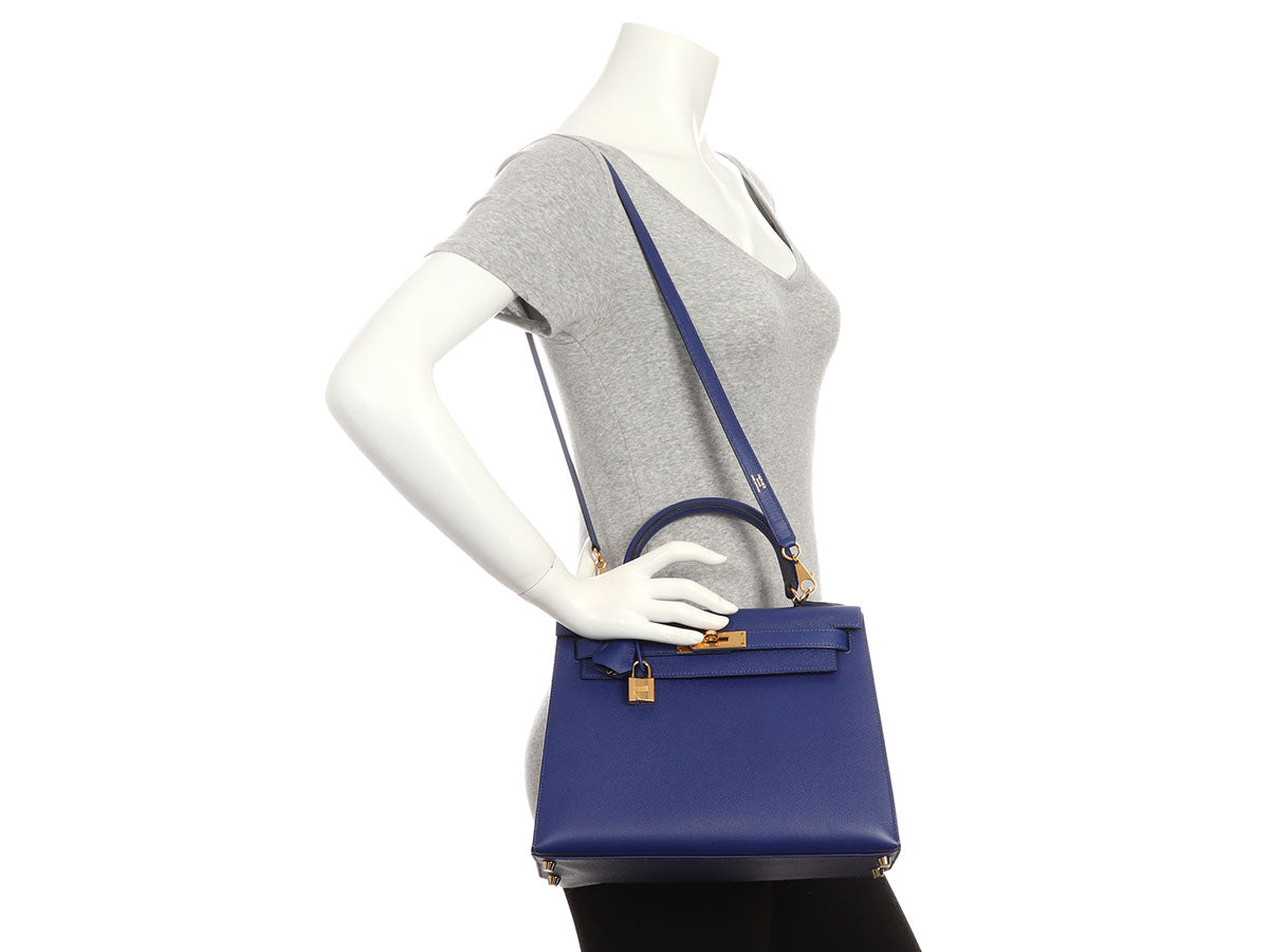 Hermès Bleu Electrique Epsom Kelly 28 - Image 11