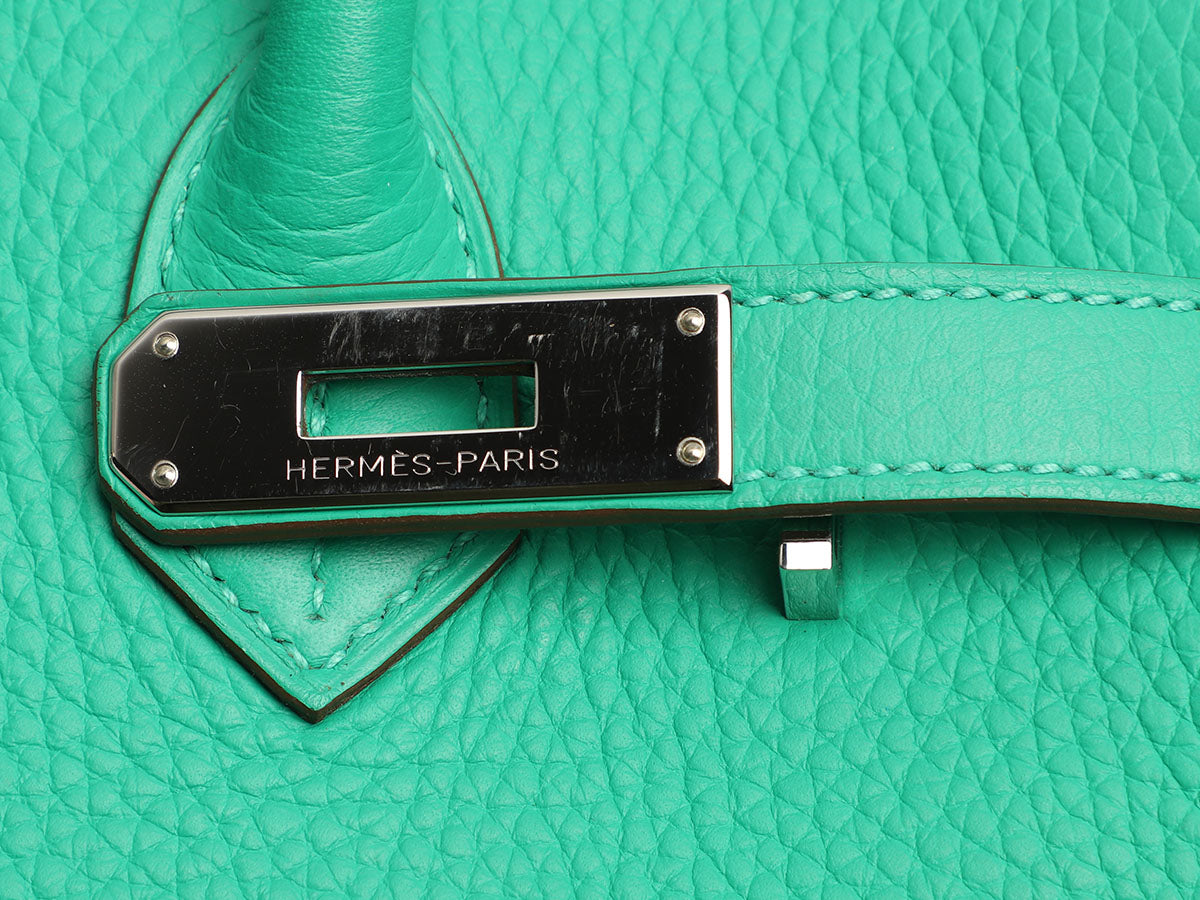 Hermès Menthe Clémence Birkin 30 - Image 9