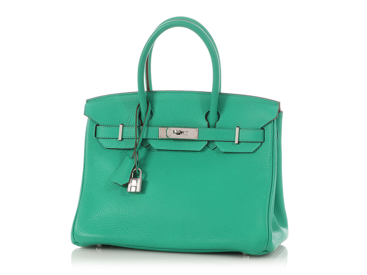 Hermès Menthe Clémence Birkin 30 - Image 2