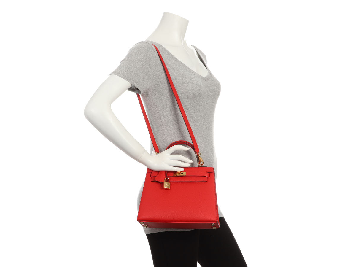 Hermès Rouge de Coeur Epsom Kelly 25 - Image 10