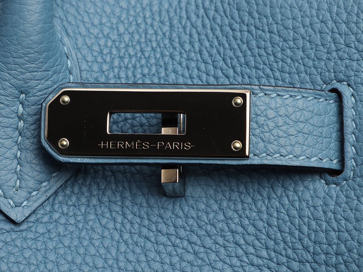 Hermès Bleu Azur Togo Birkin 30 - Image 9
