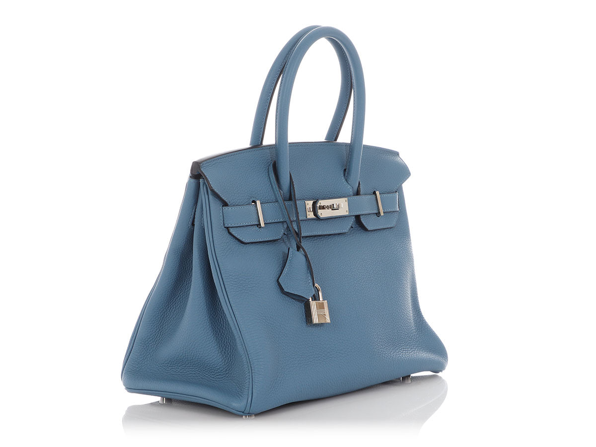 Hermès Bleu Azur Togo Birkin 30 - Image 5