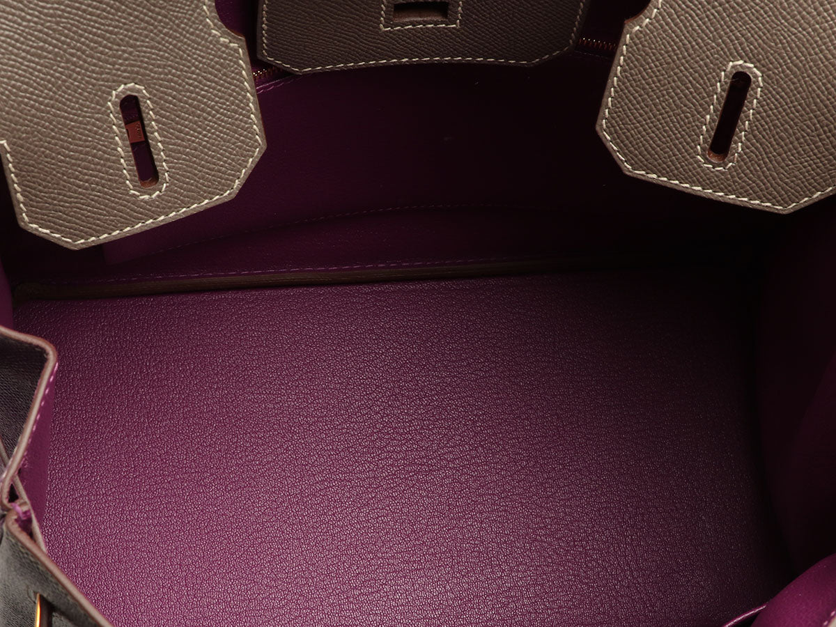 Hermès SO Etain and Anemone Epsom Birkin 30 - Image 8