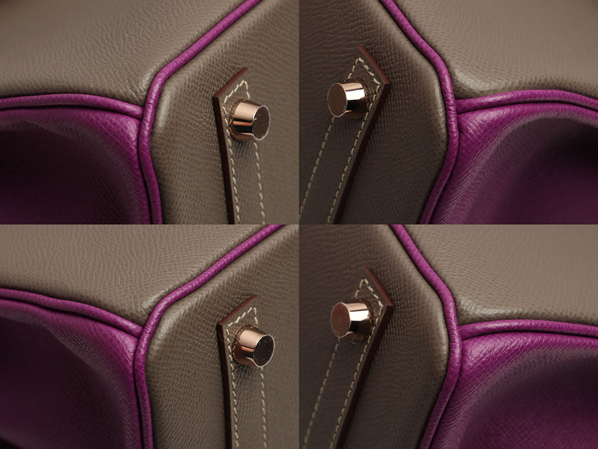 Hermès SO Etain and Anemone Epsom Birkin 30 - Image 10