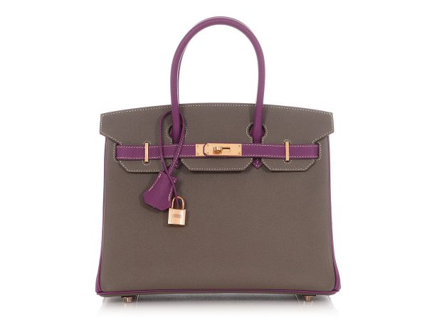 Hermès SO Etain and Anemone Epsom Birkin 30