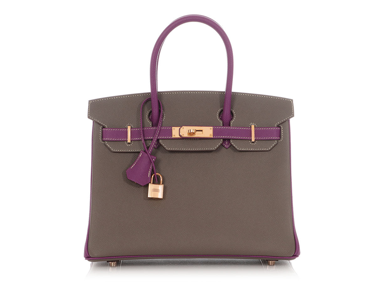 Hermès SO Etain and Anemone Epsom Birkin 30