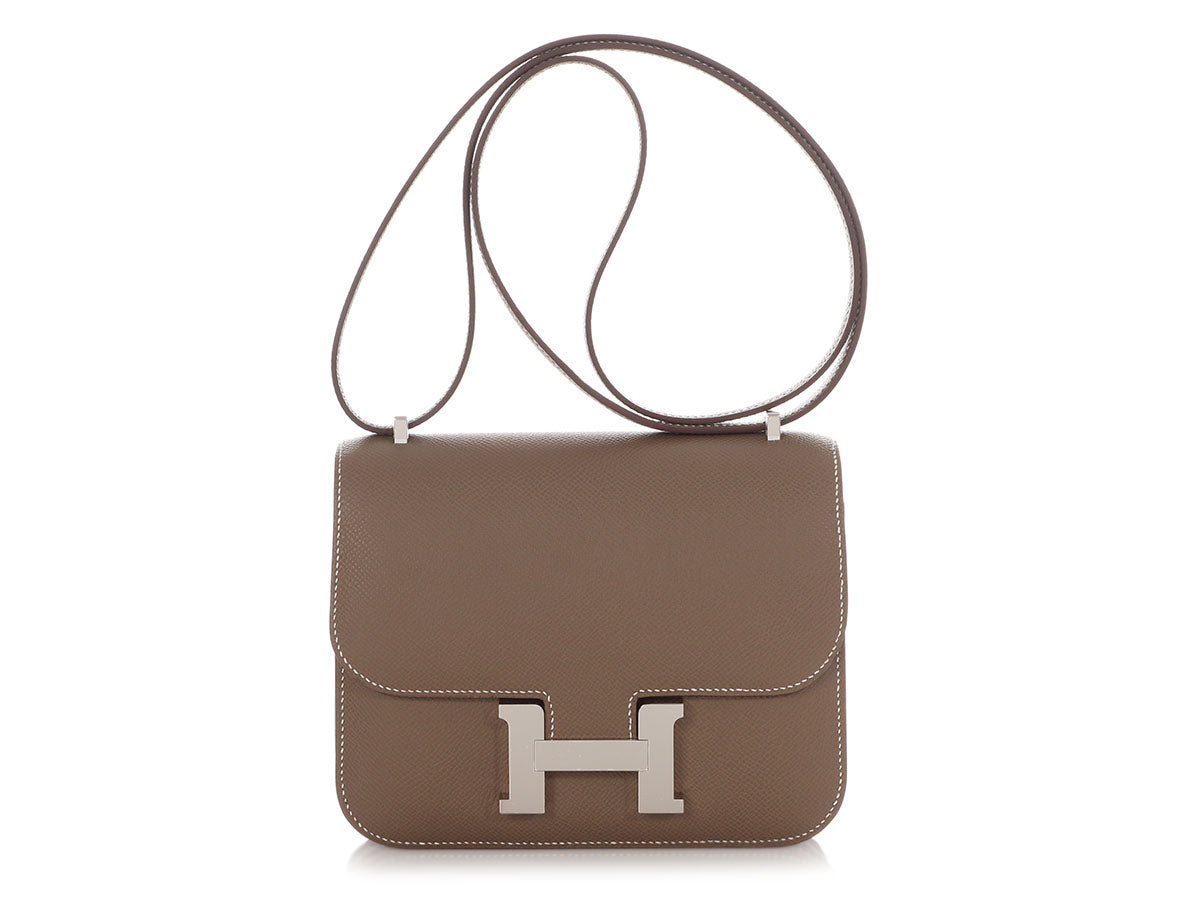 Hermès Etoupe Epsom Constance Mirror 18