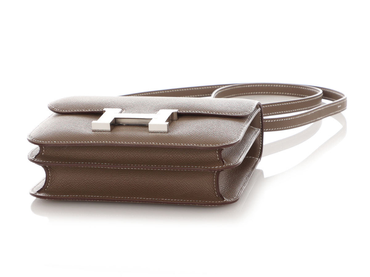 Hermès Etoupe Epsom Constance Mirror 18 - Image 6