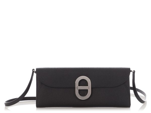 Hermès Black Epsom Chaîne D'Ancre Wallet To Go