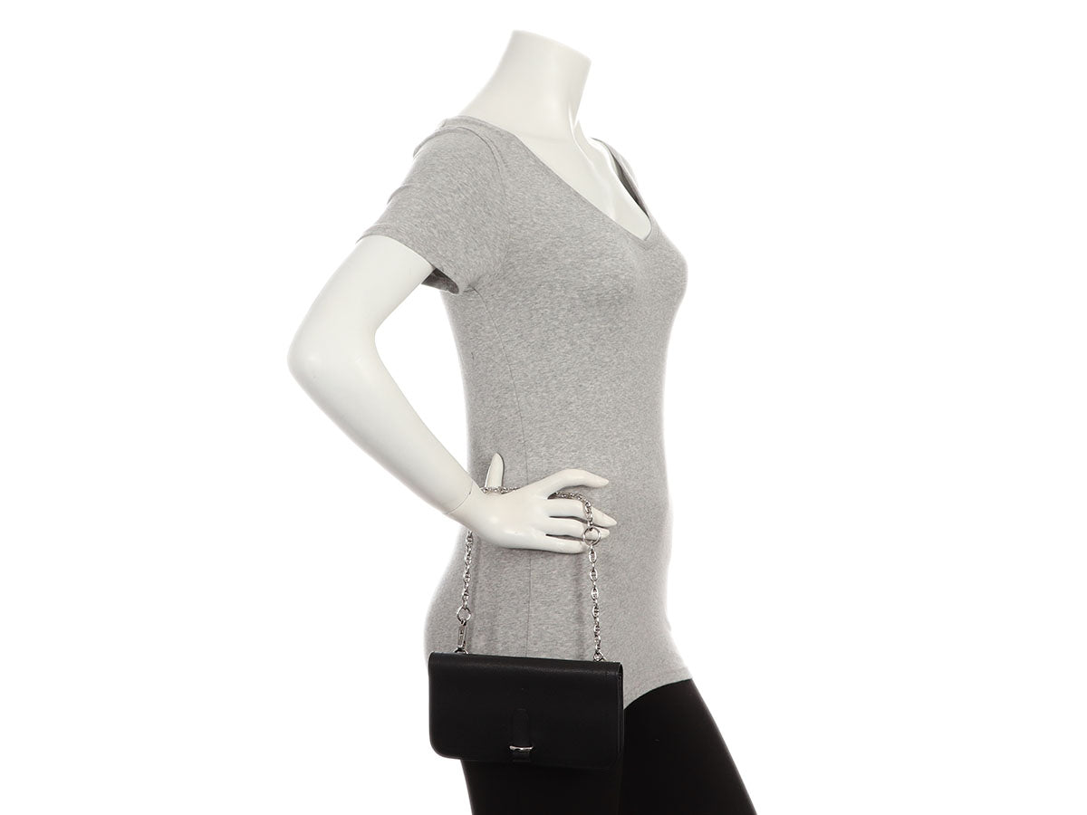 Hermès Black Evercolor Sac Chaîne d'Ancre Shoulder Bag - Image 10