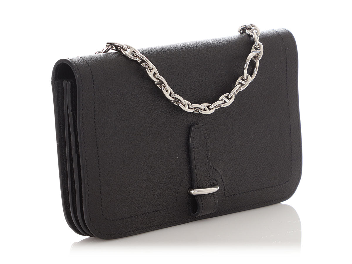 Hermès Black Evercolor Sac Chaîne d'Ancre Shoulder Bag - Image 5