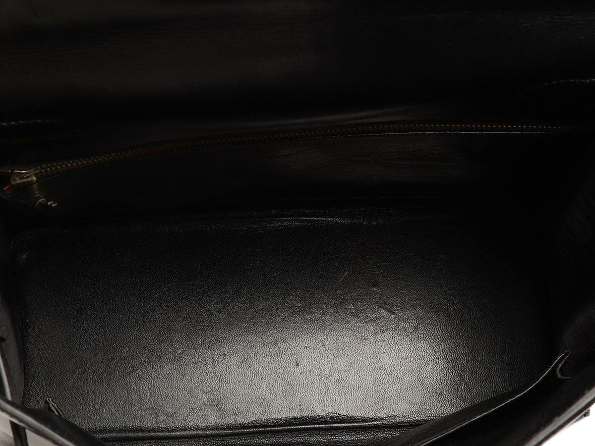 Hermès Vintage Black Box Calfskin Kelly 28 - Image 8