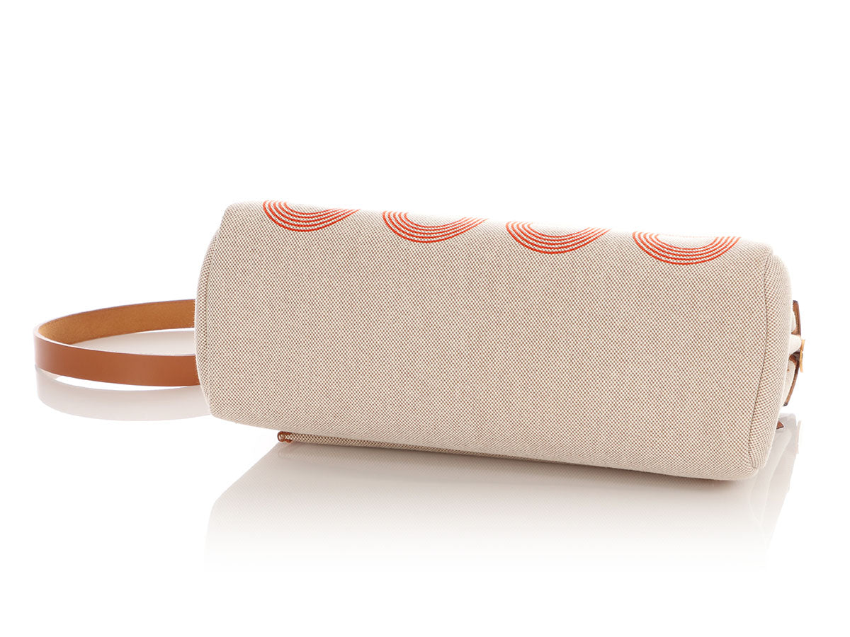 Hermès Toile and Gold Vache Hunter Circuit 24 Herbag Zip 31 - Image 7