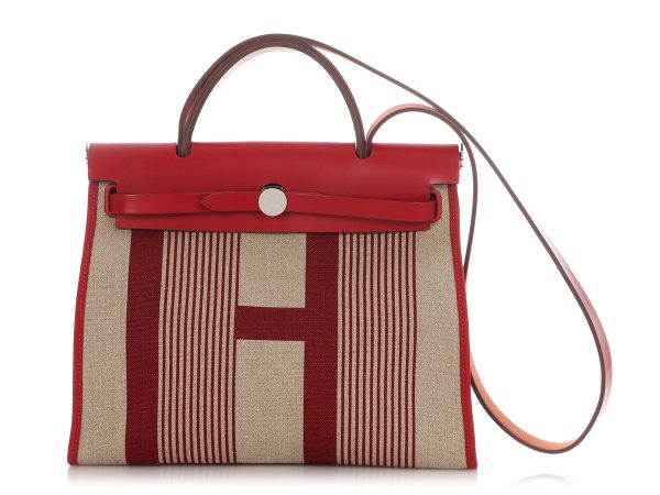 Hermès Toile and Vache Hunter H Vibration Herbag Zip 31