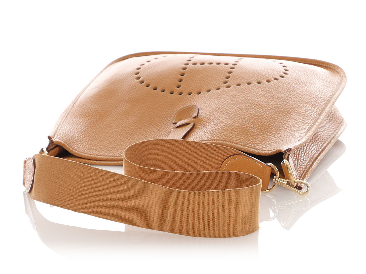 Hermès Vintage Gold Ardennes Evelyne GM - Image 7