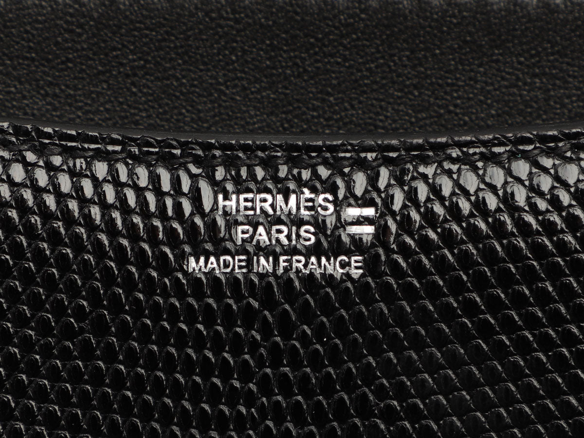 Hermès Black Shiny Lizard Constance Mirror 18 - Image 11