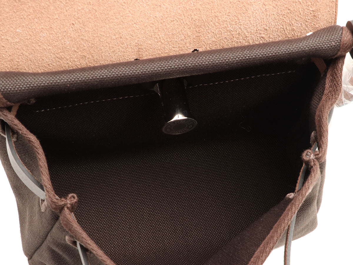 Hermès Mini Ebene Toile and Vache Hunter Herbag Zip 20 - Image 8