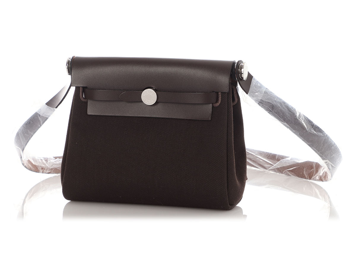 Hermès Mini Ebene Toile and Vache Hunter Herbag Zip 20 - Image 2