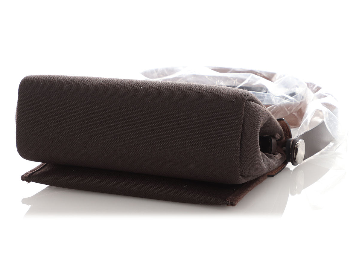 Hermès Mini Ebene Toile and Vache Hunter Herbag Zip 20 - Image 6