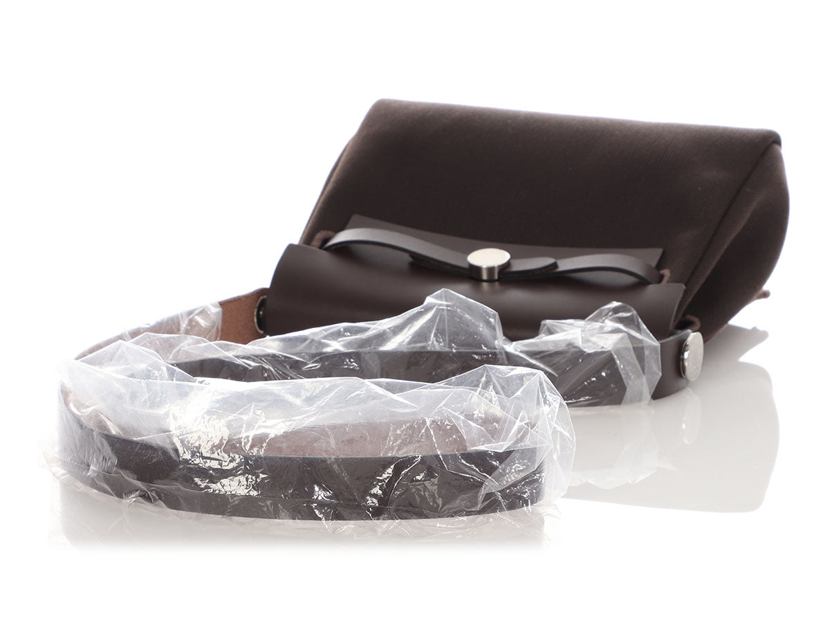 Hermès Mini Ebene Toile and Vache Hunter Herbag Zip 20 - Image 7