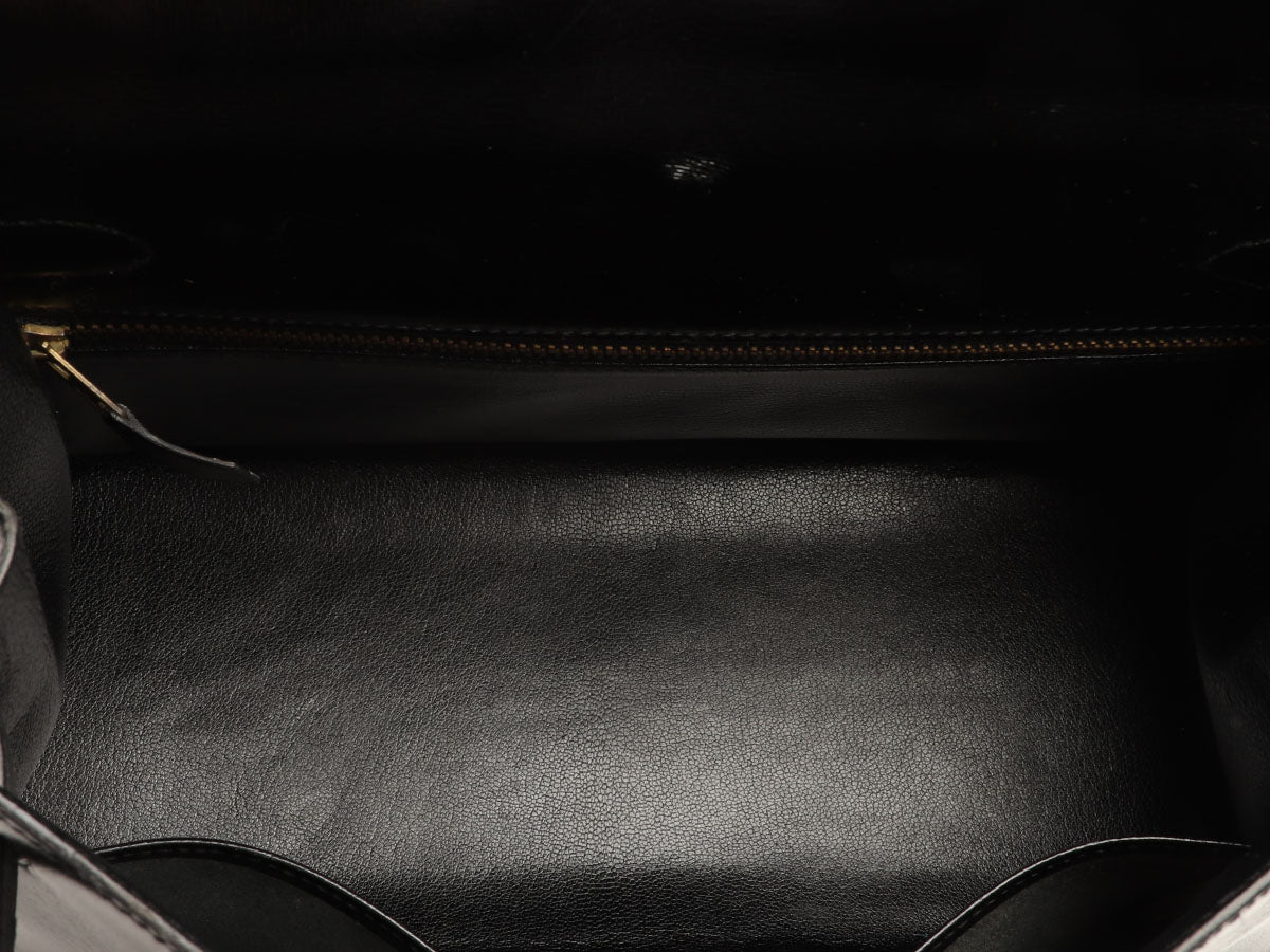 Hermès Vintage Black Box Calfskin Kelly 28 - Image 10