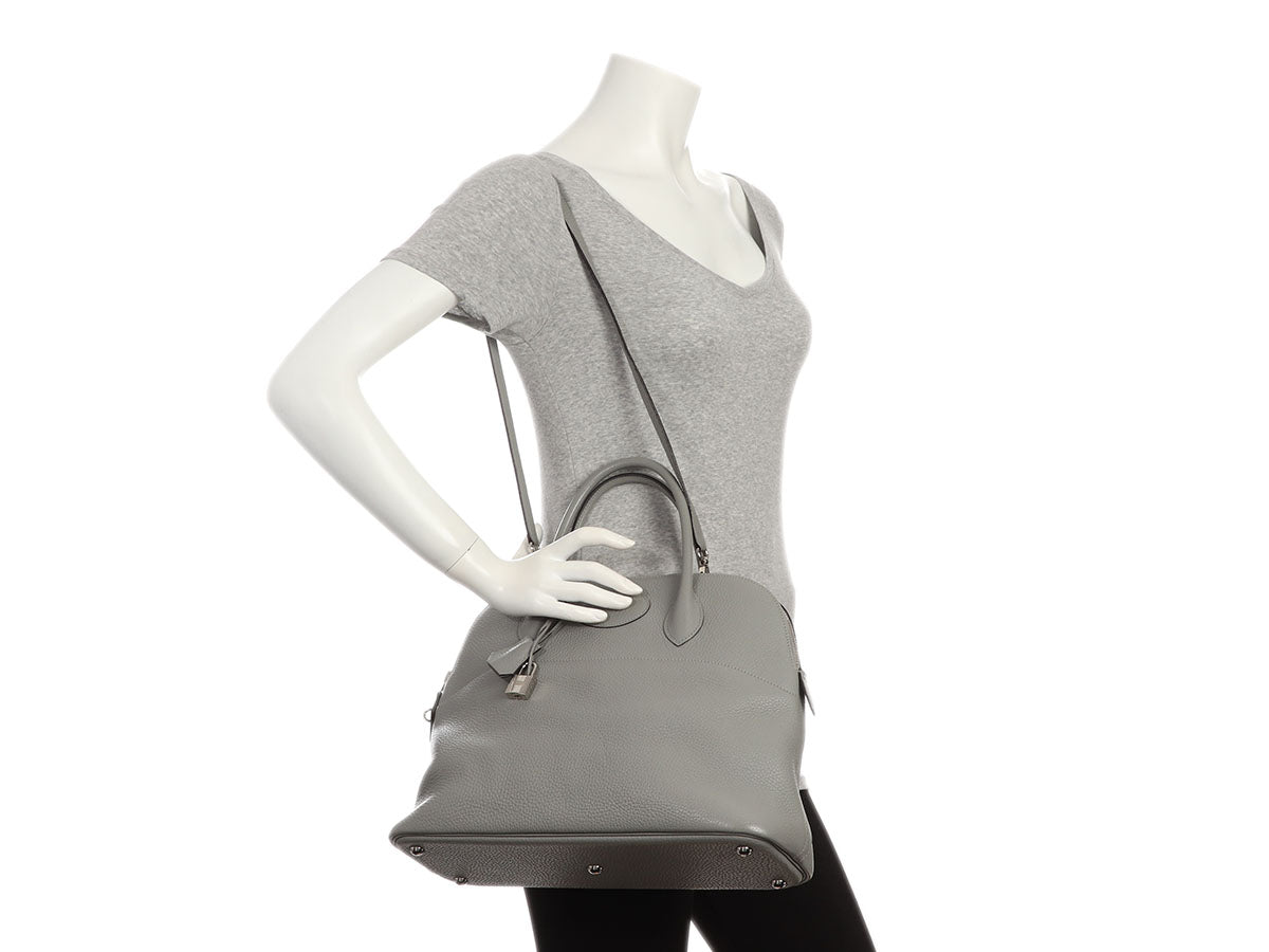 Hermès Gris Mouette Clémence Bolide 35 - Image 10