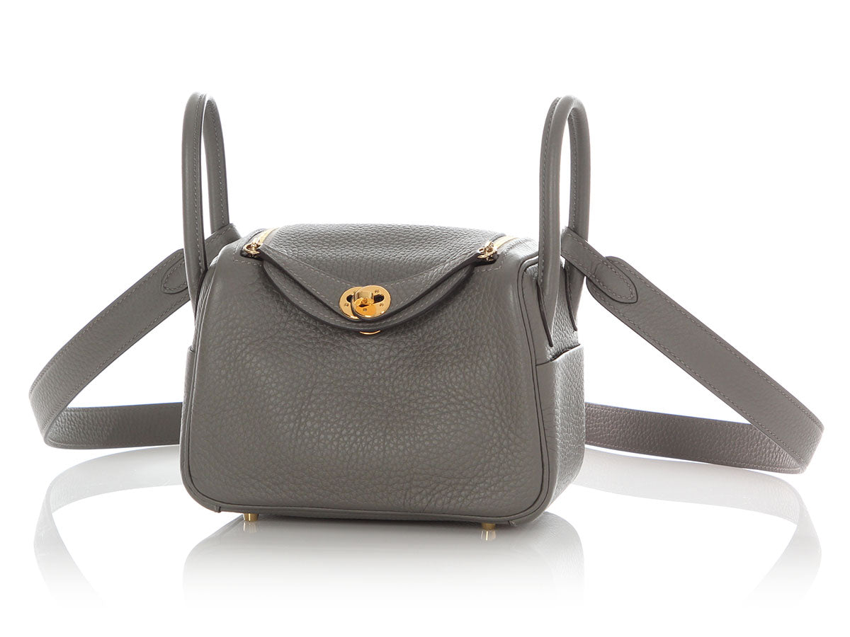 Hermès Mini Gris Meyer Clémence Lindy 20 - Image 2