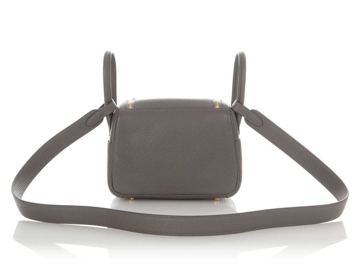 Hermès Mini Gris Meyer Clémence Lindy 20 - Image 4