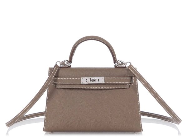 Hermès Mini Etoupe Epsom Kelly 20
