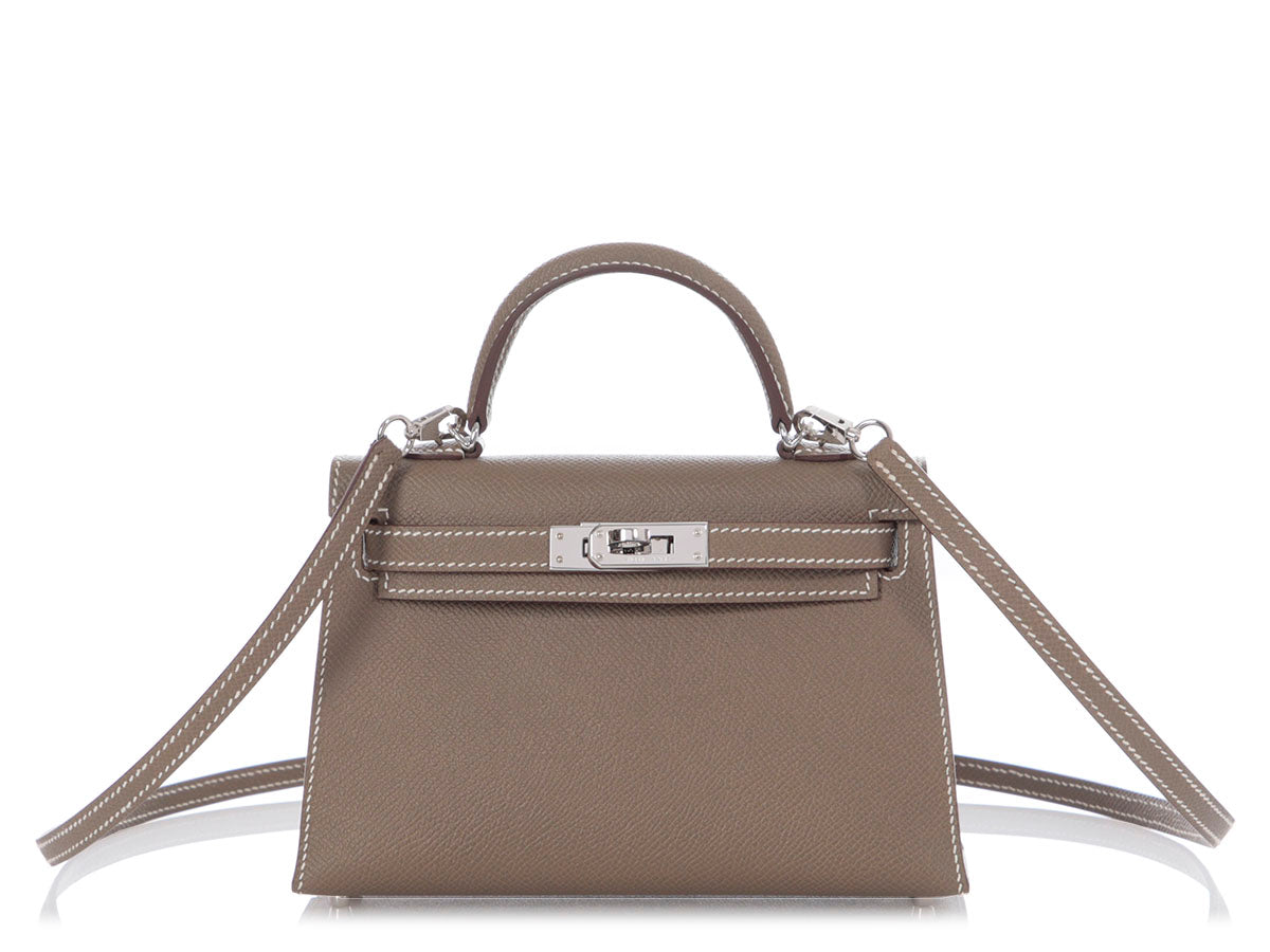 Hermès Mini Etoupe Epsom Kelly 20