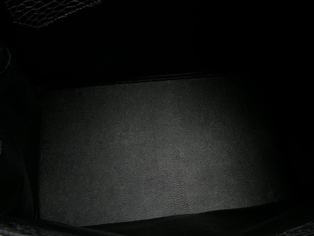 Hermès Matte Black Porosus Crocodile HAC Birkin 40 - Image 10
