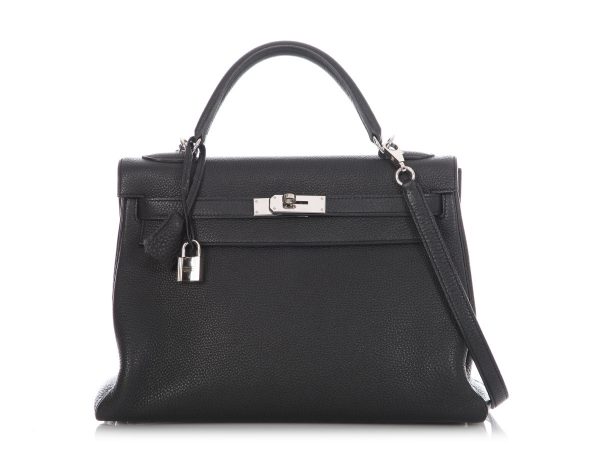 Hermès Black Togo Kelly 32