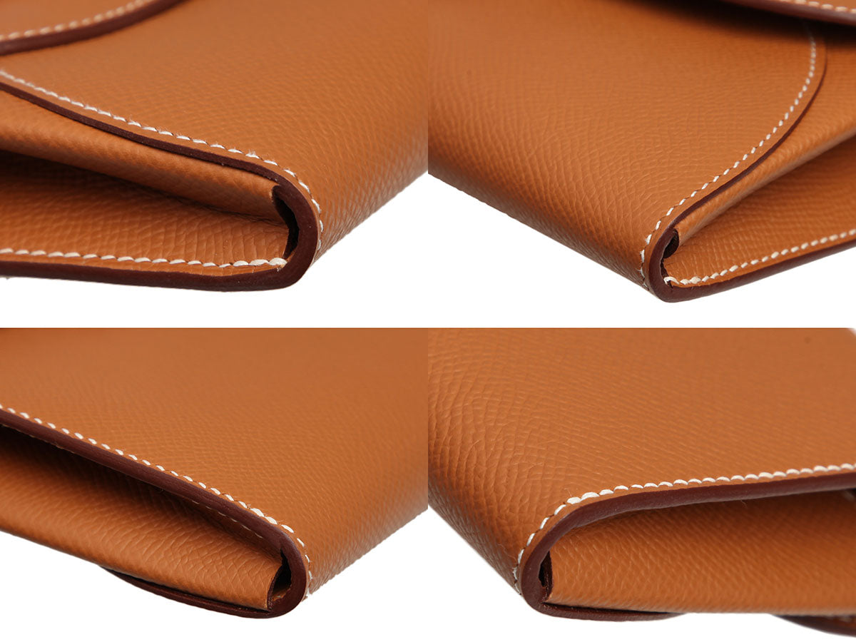 Hermès Gold Epsom Chaîne d'Ancre Wallet To Go - Image 10