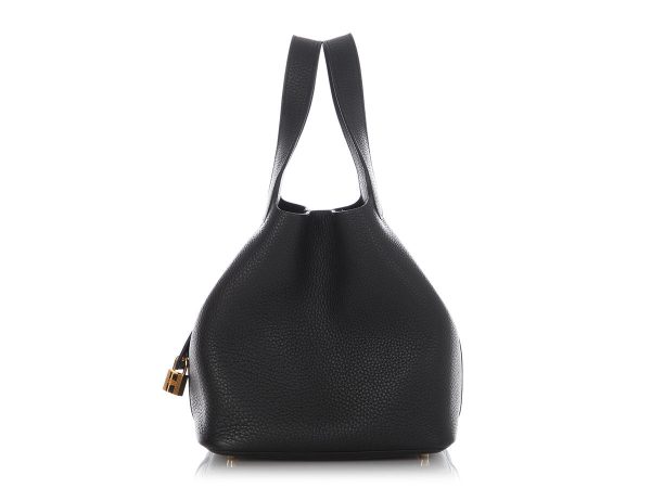 Hermès Black Clémence Picotin Lock 22