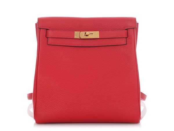 Hermès Rouge Casaque Clémence Kelly Ado II Backpack
