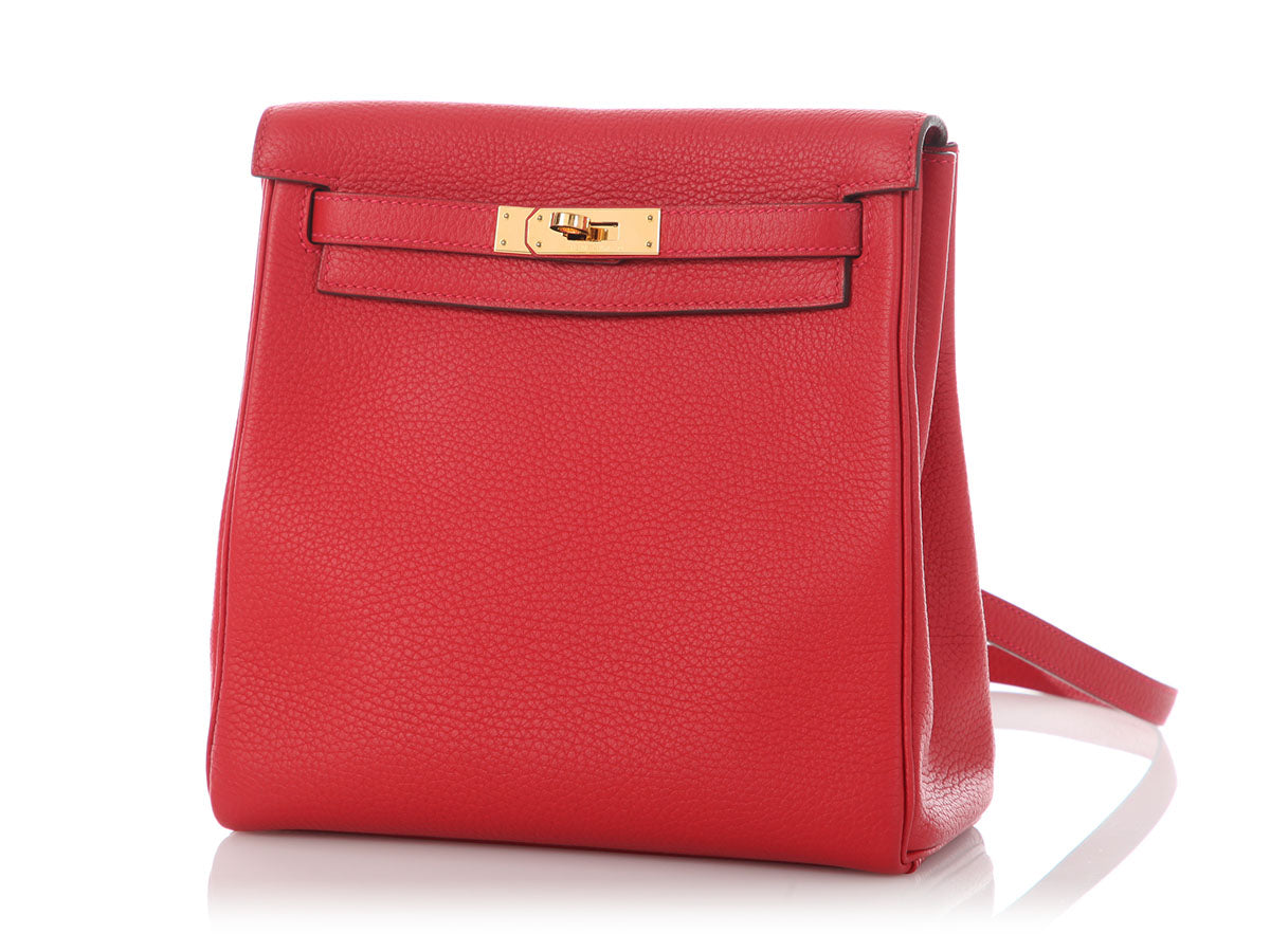 Hermès Rouge Casaque Clémence Kelly Ado II Backpack - Image 2