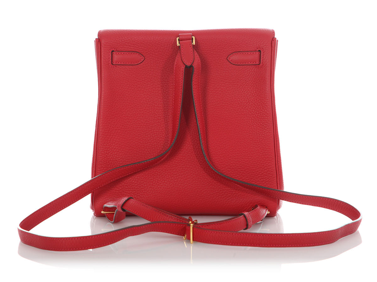 Hermès Rouge Casaque Clémence Kelly Ado II Backpack - Image 4