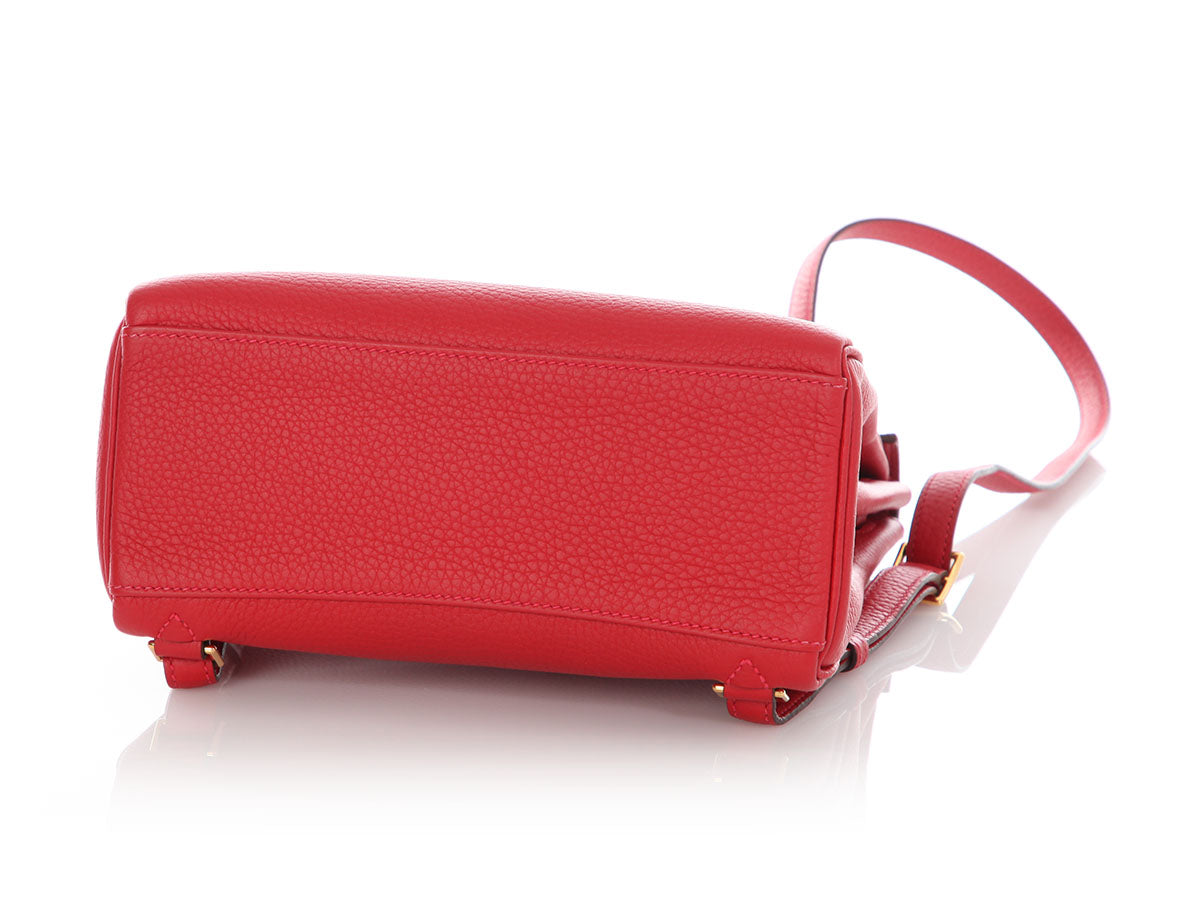 Hermès Rouge Casaque Clémence Kelly Ado II Backpack - Image 6