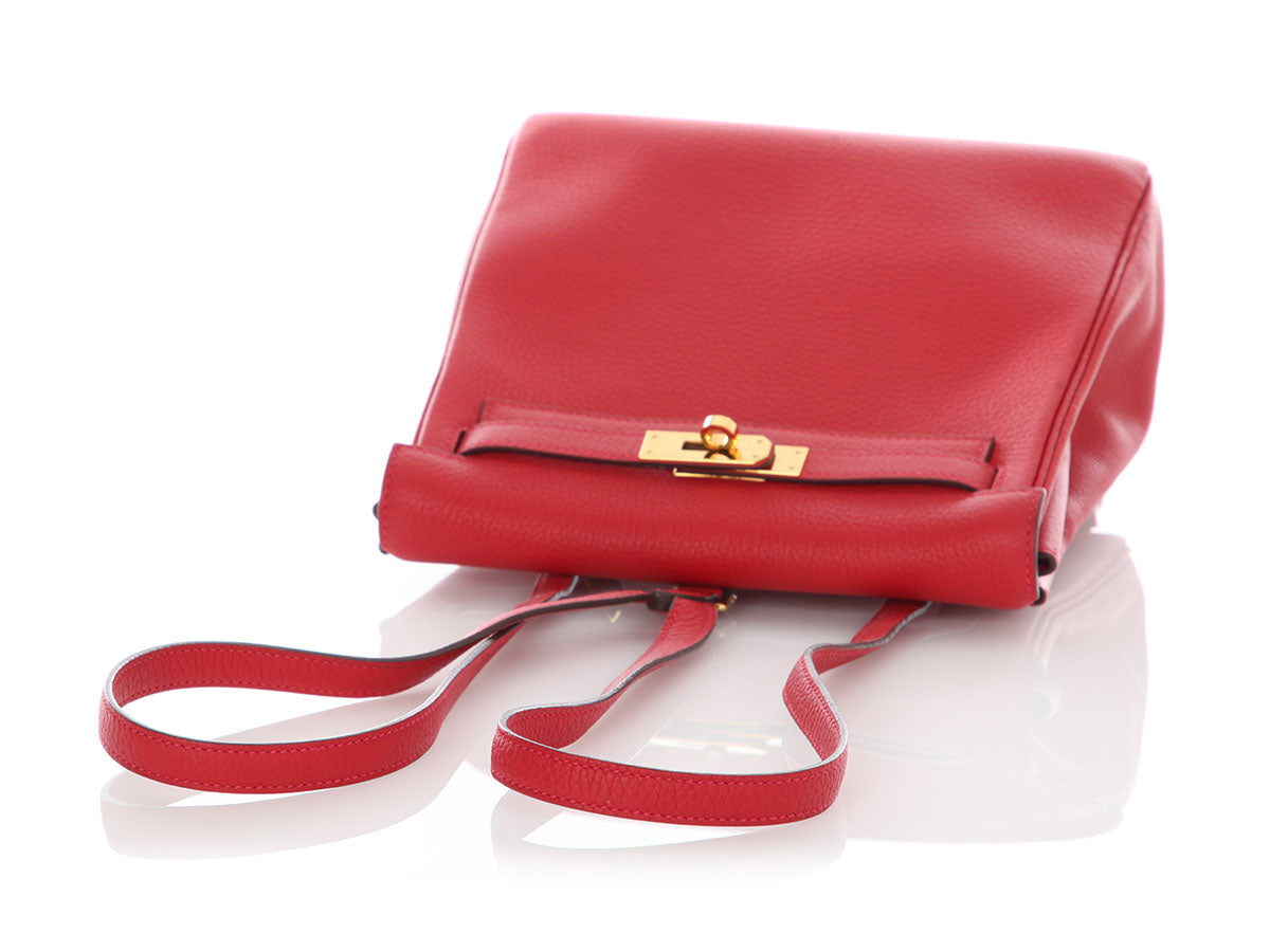 Hermès Rouge Casaque Clémence Kelly Ado II Backpack - Image 7