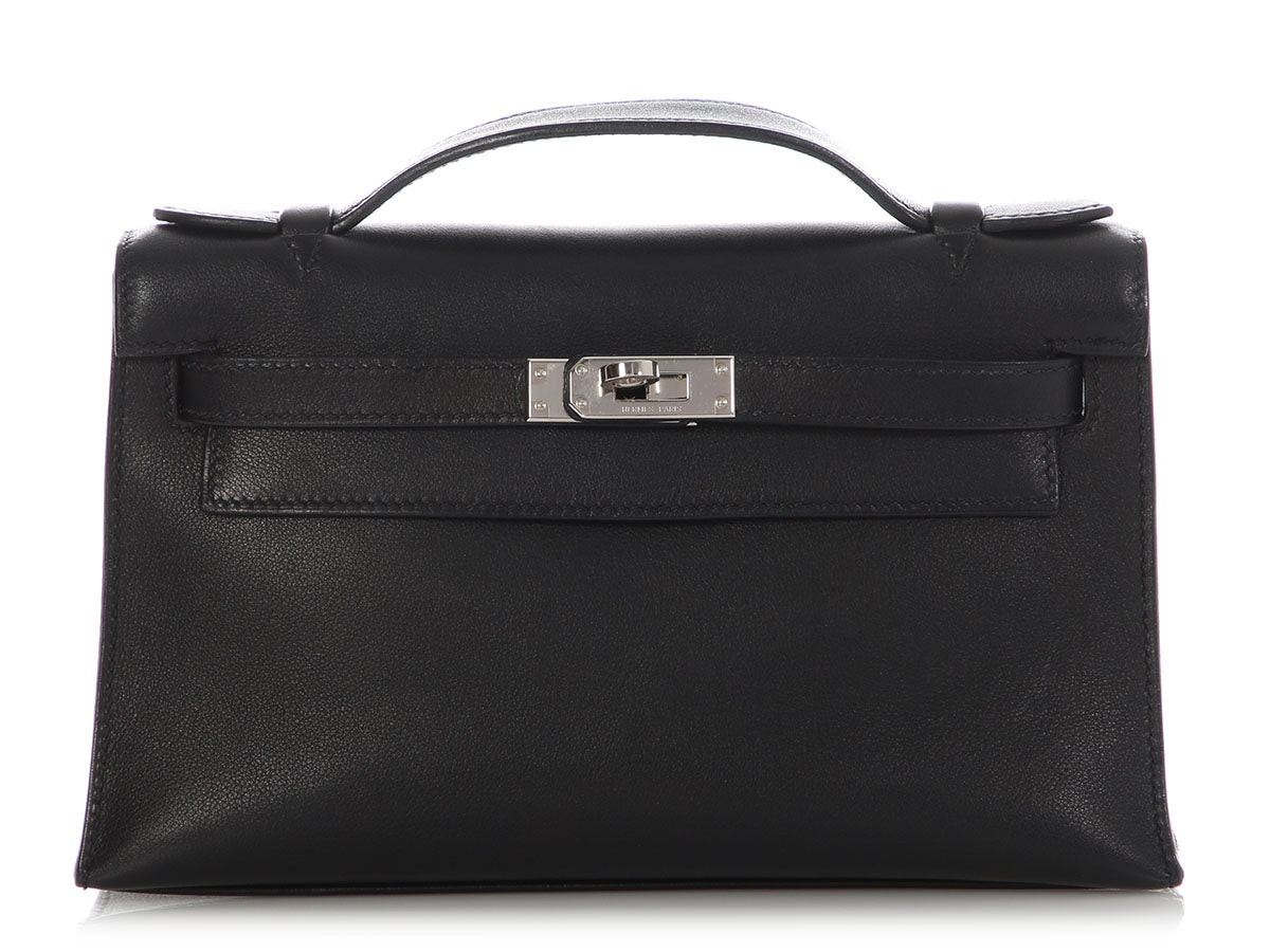 Hermès Black Swift Kelly Pochette