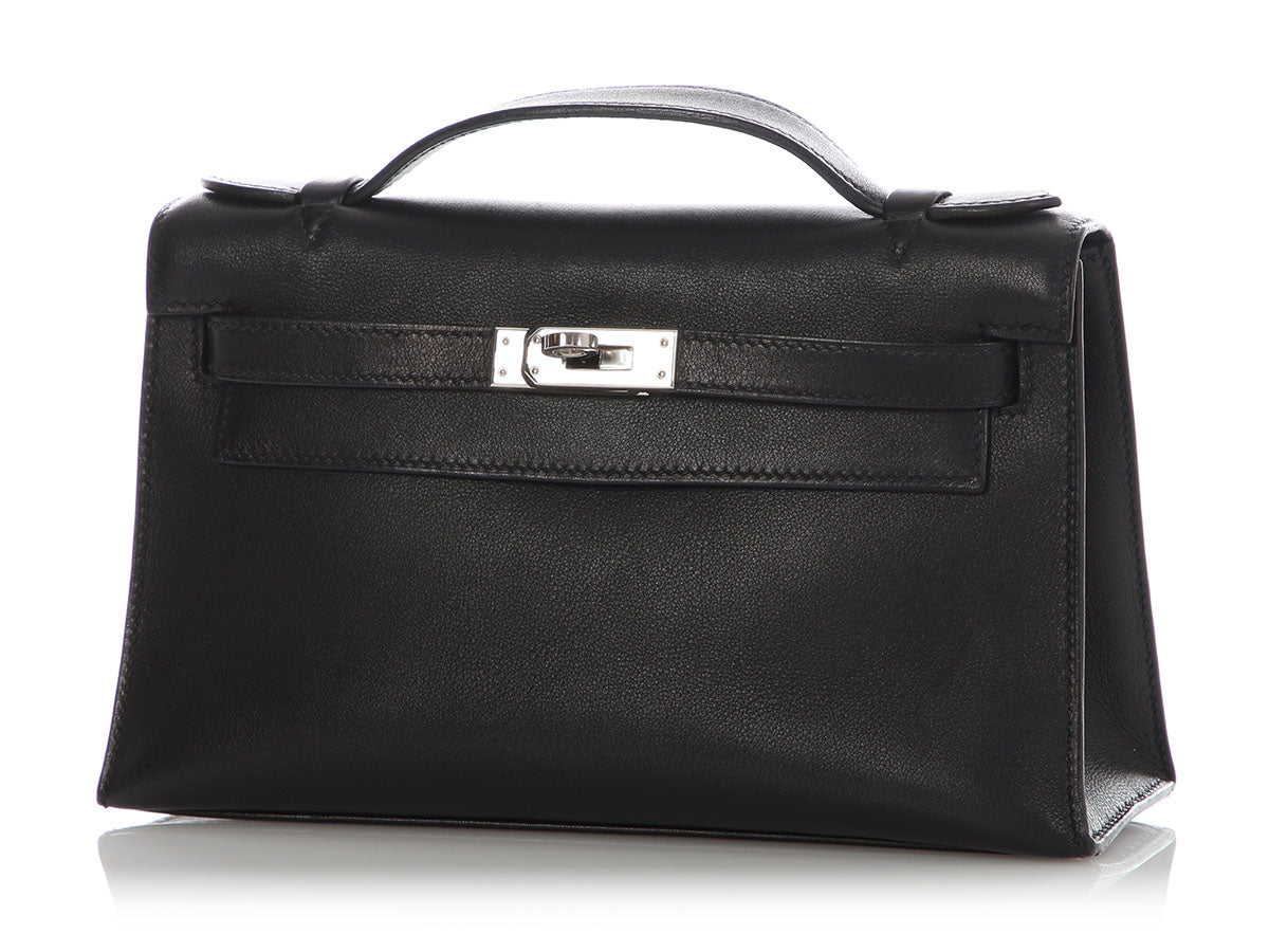 Hermès Black Swift Kelly Pochette - Image 2