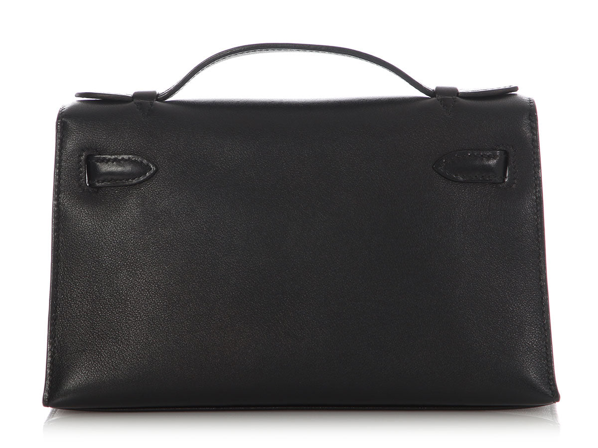 Hermès Black Swift Kelly Pochette - Image 4